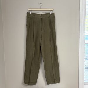 Vtg Mens 32x30 Banana Republic 100% Linen pants pleated  Honk Kong